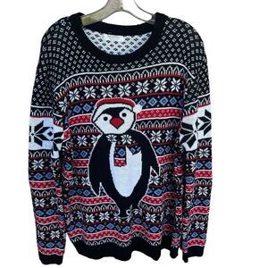 Christmas Sweater Mens Extra Large XL Fair Isle Snowman Ugly Sweater‎ Holiday